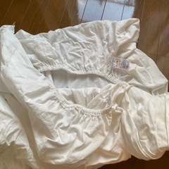 美品シーツ　白　シングルの画像