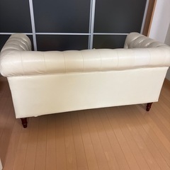 合皮2人がけソファーの画像