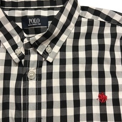 ポロ　ギンガムチェック柄シャツ　130の画像