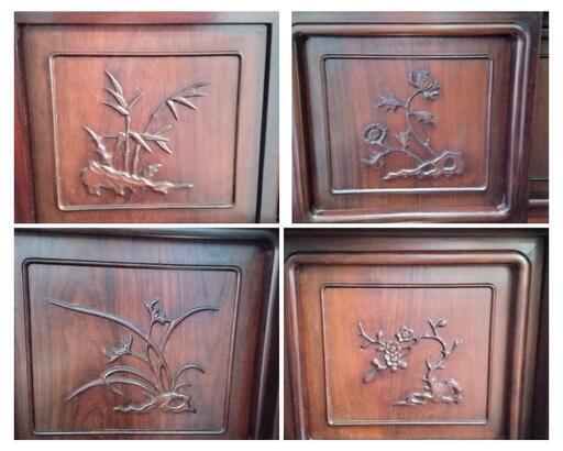 北九州市・福岡市限定】李朝家具 飾り棚 唐木【配達に設置込み