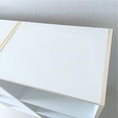 カラーボックス ホワイト 2つセット の画像
