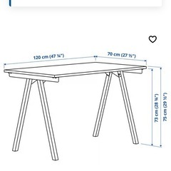 IKEA デスク　120cm x 70cmの画像