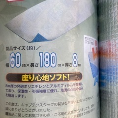 未使用シルバーキャンピングマットの画像