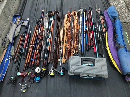 釣り竿　40本以上　リール　釣り具　大量まとめ売り