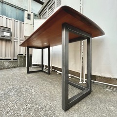 【武蔵小山店】 　1960s Mobler モブラー 北欧家具 ノルウェー家具 ダイニングテーブル ワークテーブル ローズウッド スチール脚 テーブル 北欧インテリア 北欧ヴィンテージ モダン家具 Scandinavian furniture Norway vintage dining table rosewood steel leg table industrial furniture リユース リサイクルの画像