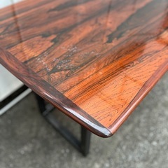 【武蔵小山店】 　1960s Mobler モブラー 北欧家具 ノルウェー家具 ダイニングテーブル ワークテーブル ローズウッド スチール脚 テーブル 北欧インテリア 北欧ヴィンテージ モダン家具 Scandinavian furniture Norway vintage dining table rosewood steel leg table industrial furniture リユース リサイクルの画像