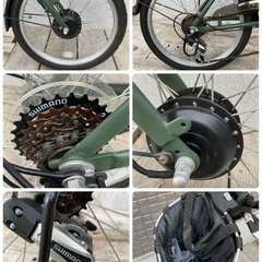 KAIHOU SUISUI 電動折りたたみ自転車 20サイズ 6段変速 動作確認 クリーニング済の画像