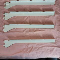 和気産業  1×4材4枚用ピラシェル棚受 左右 白の画像