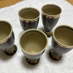 有田焼　清秀窯　マルチカップ　湯呑　エジプト壁画柄　５個の画像