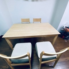 ダイニングテーブルセット（テーブル＋椅子4脚）の画像