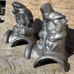 大黒様 恵比寿様 2体セット 置物 縁起物 商売繁盛 開運 インテリア　鬼瓦　瓦 ⑧大黒様 恵比寿様 2体セット 置物 縁起物 商売繁盛 開運 インテリア