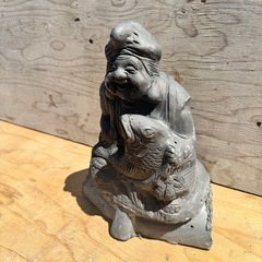 11　恵比寿様 置物 縁起物 商売繁盛 開運 インテリア　瓦　鬼瓦　オブジェ　瓦の画像