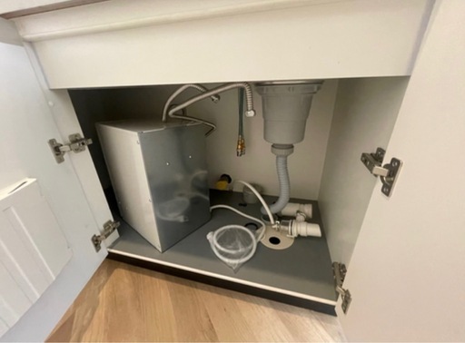 【未使用】TOTO ミニキッチン 幅120cm イトミック温水器付き　説明書あり ミニキッチン 間口120cm フルユニット 冷蔵庫タイプ IHヒーター