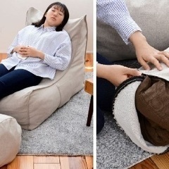 1人ソファ山善ごろ寝ソファの画像