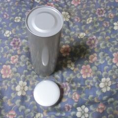 ●無料● ステンレス 茶筒 蓋付 入れ物 差し上げます。の画像