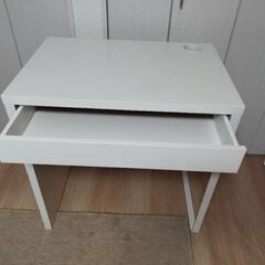 【美品・お届けも可能です】IKEAイケア　MICKE-ミッケ- デスク ホワイト学習机 学習デスク PCデスク ワークデスクの画像