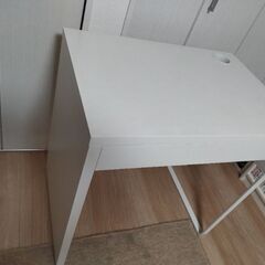 【美品・お届けも可能です】IKEAイケア　MICKE-ミッケ- デスク ホワイト学習机 学習デスク PCデスク ワークデスクの画像