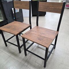J8590 【リユースのサカイ柏店】 NITORI ニトリ ダイニングテーブルセット 椅子2脚付 シンプルな木目調ダイニング3点セット LDS4553 クリーニング済み　参考価格13,990円の画像