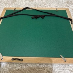 額入りアートとパッチワーク飾りの画像