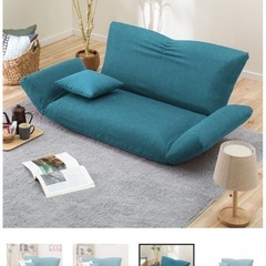 リクライニング　ソファ 2人掛け クッション付きの画像