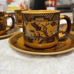 レトロなコーヒーカップ4脚の画像