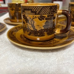 レトロなコーヒーカップ4脚の画像