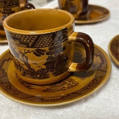 レトロなコーヒーカップ4脚の画像