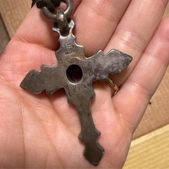 シルバーガーネット　クロスペンダント　　　　　の画像