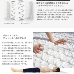 日本ベッド　シルキーシフォン　セミダブル　マットレスの画像