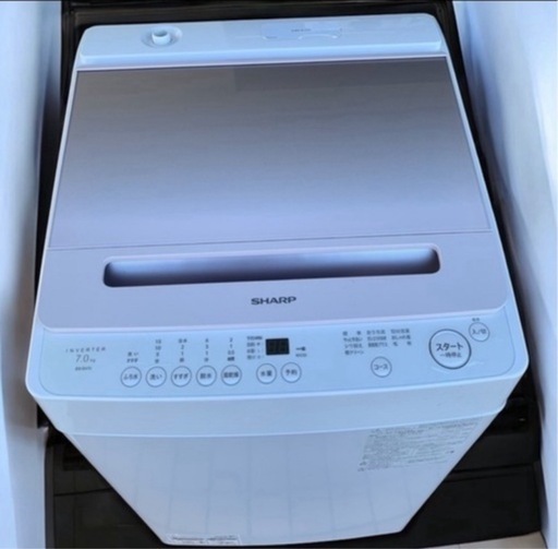期間限定値下げ‼️新生活応援キャンペーン‼️2024年式　美品✨️シャープ洗濯7kg 全自動洗濯機　ES-GV7H-P※商談中
