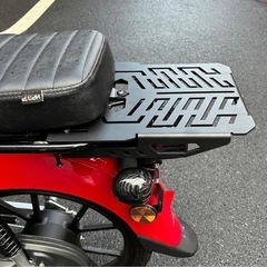 ホンダ クロスカブ 110 用 フラット延長キャリア スチール製/耐荷重30kgの画像
