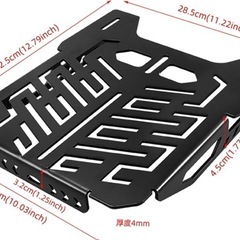 ホンダ クロスカブ 110 用 フラット延長キャリア スチール製/耐荷重30kgの画像