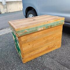 レトロ、ビンテージ、大型木箱　茶箱の画像