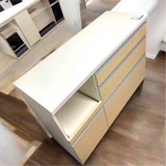 定価53990円‼️パモウナ キッチンボード 120cm キッチンカウンター 外観美観 側面一部傷有 通電確認済 現状品の画像
