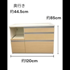 定価53990円‼️パモウナ キッチンボード 120cm キッチンカウンター 外観美観 側面一部傷有 通電確認済 現状品の画像