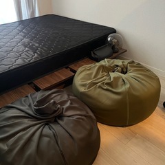 ハナロロ ビーズクッション ソファ 2個セットの画像