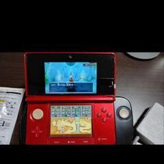 任天堂　3DS クリムゾンレッド　予備バッテリー2個付き　ドラクエセットの画像