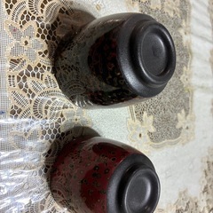 津軽塗り　夫婦湯呑み茶碗の画像