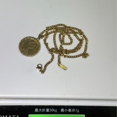 k18刻印あり　コインネックレスの画像