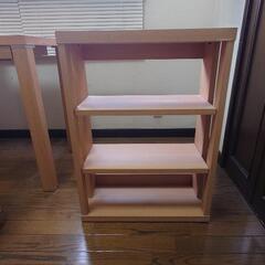 パソコンデスク（サイド引出し、サイド棚付き）の画像