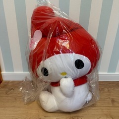 【新品未使用】マイメロ超超BIGぬいぐるみ　クッション　お菓子コンテナ　その他の画像