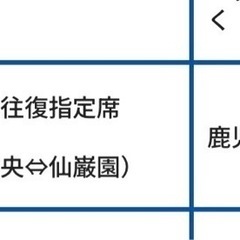 博多一鹿児島中央 往復切符　指定席＆乗車券 JR九州アプリくじきっぷの画像