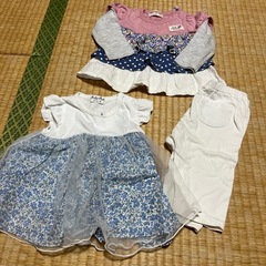 ②子供服　女の子　80 半袖　長袖　ズボンの画像
