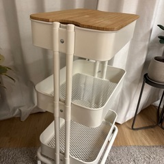 IKEA RÅSKOG ロースコグ ワゴン, ホワイト, 28x38x61 cmの画像