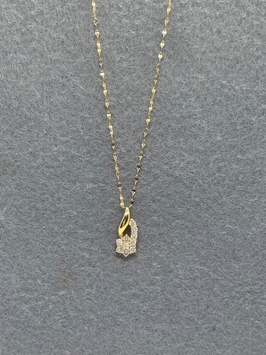 18金天然ダイヤモンドネックレス0.3ct