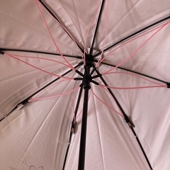 子供向け日傘　全長65cm 内側ピンク花柄の画像
