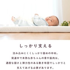 未使用品⭐️サンデシカ ベビー敷布団 sandesica ベビーマットレスレギュラーサイズ 70×120×5cm 厚み5cm 敷布団 固綿　固わた敷きふとん 日本製赤ちゃん敷布団 の画像