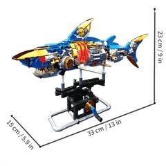 【 超カッコいい！メカニカル☆】サメ型 ブロック玩具の画像