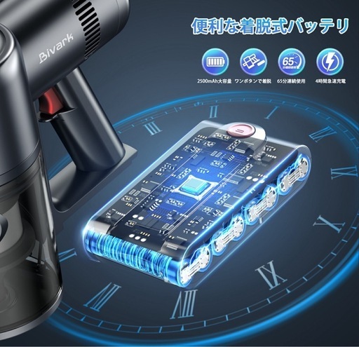 新品！自立式掃除機LEDライト付強力吸引自立式コードレス掃除機 サイクロン式 コードレスクリーナー