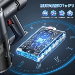 新品！自立式掃除機LEDライト付強力吸引自立式コードレス掃除機 サイクロン式 コードレスクリーナーの画像